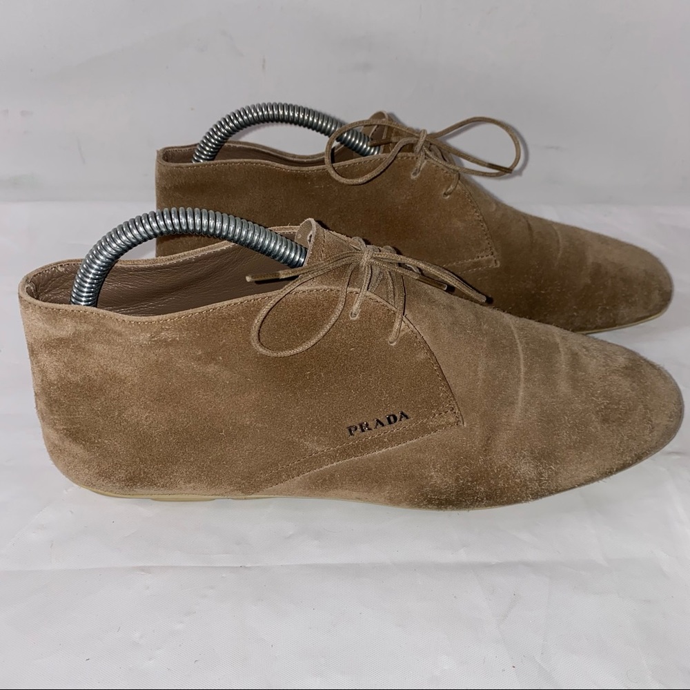Prada Sand Desert Bootie shoes size EU 38 or 8 US